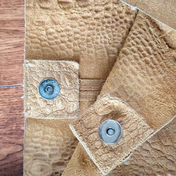 Boho Tan Leather Tote Bag - Picture 6 of 8